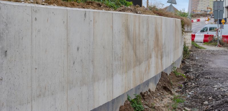 Products For Concrete Retaining Wall Installations in use